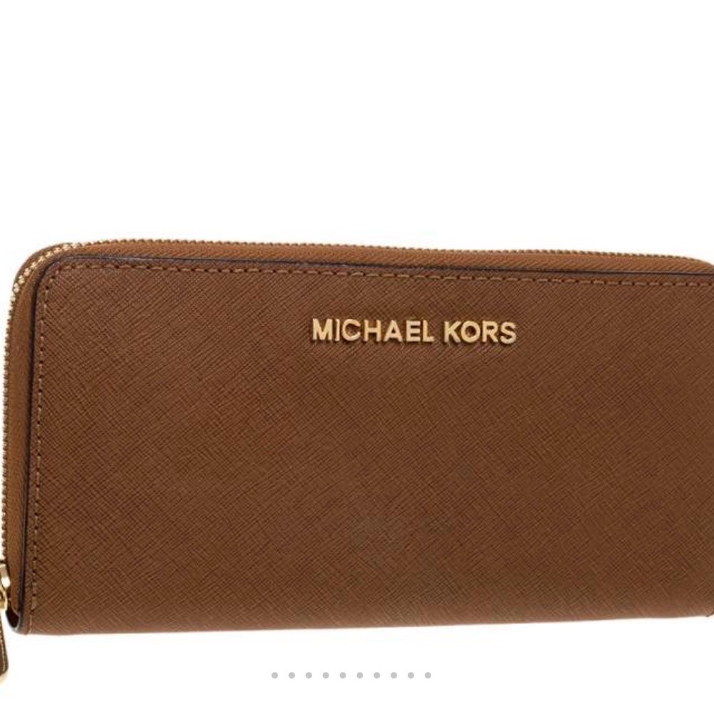 Michael Kors Tan and Gold Wallet